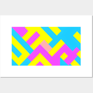 Abstract Geometric Pattern - pop art Heart Posters and Art